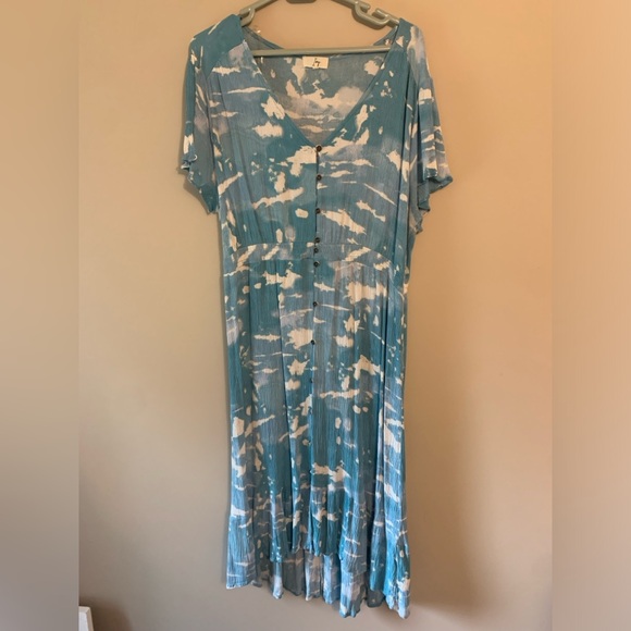 IVY Women's Smocked Waist Dress w/ Ruffle - Picture 4 of 6